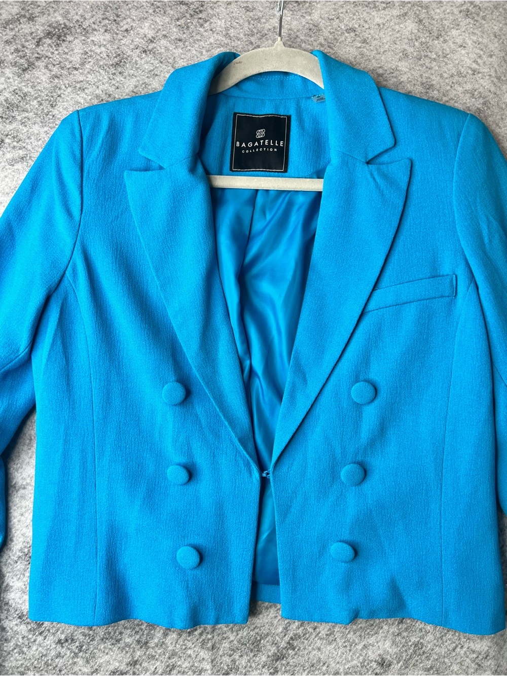 Bagatelle Turquoise Double-Breasted Blazer